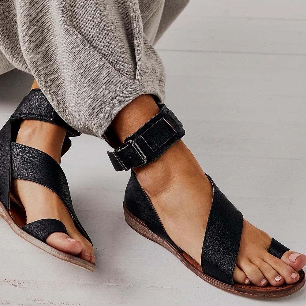 NWT Free People Vale Boot Sandals Black MSRP $168 - Picture 1 of 16